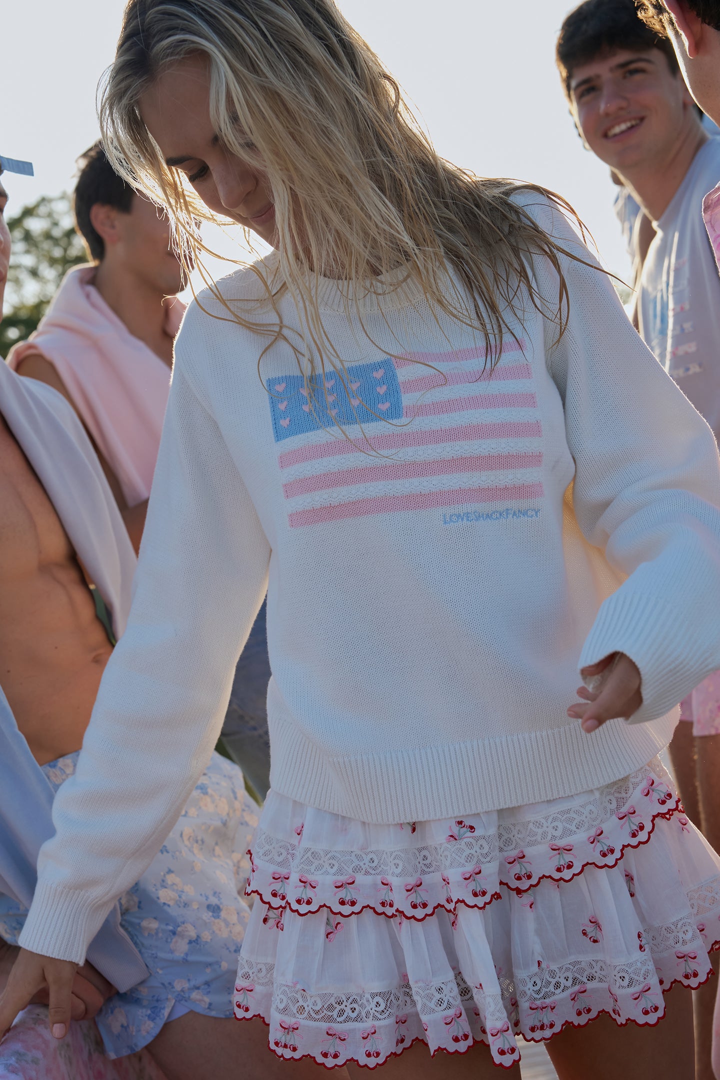 Ty Cotton Flag Pullover - IVORY DREAMS