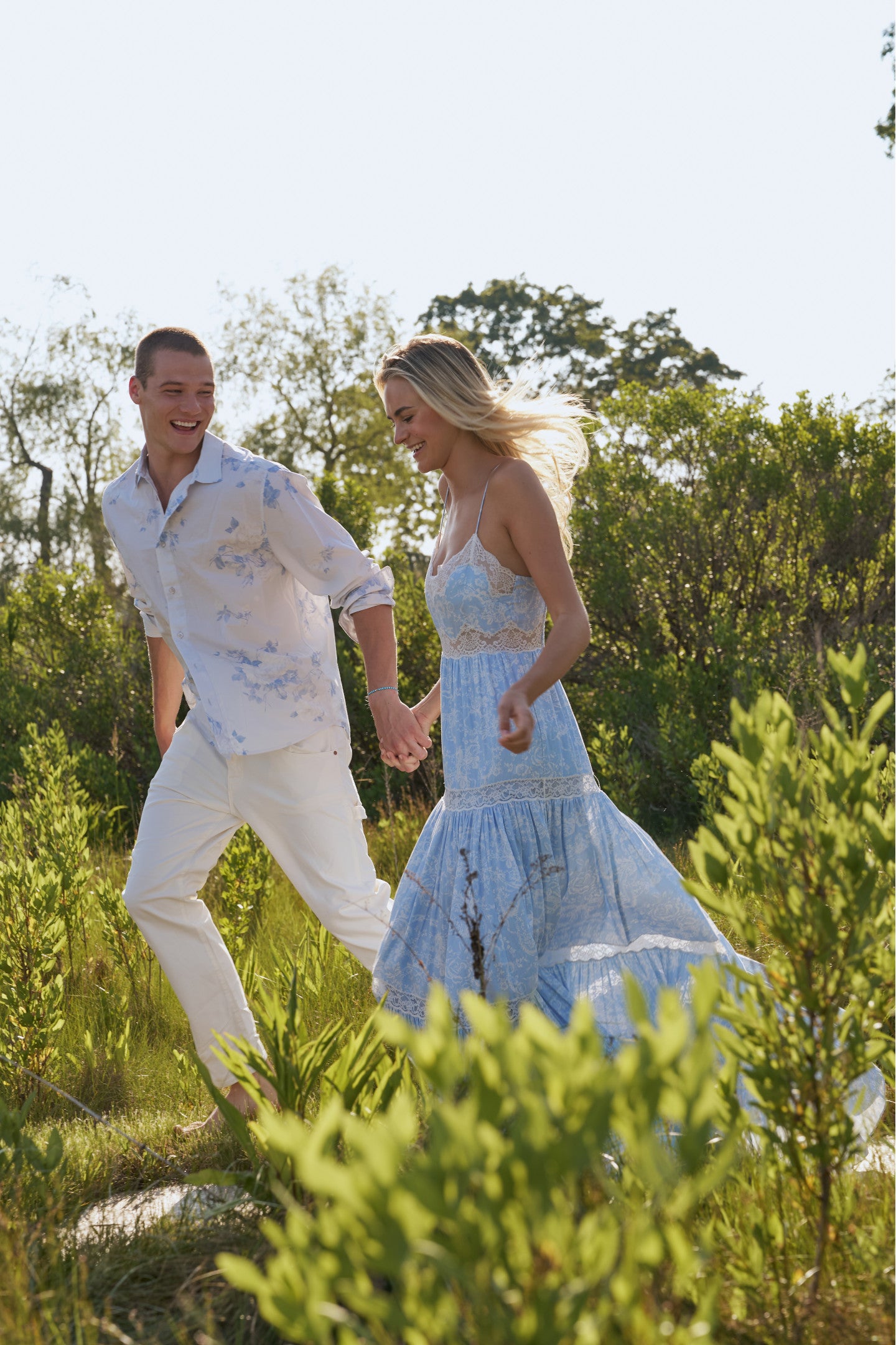 Hudley Cotton Unisex Shirt - WHISPER BLUE - Image 3